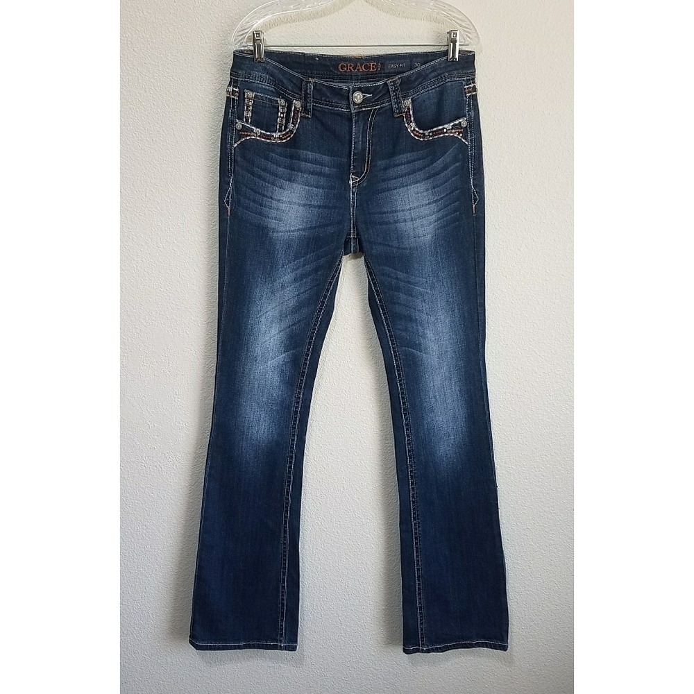 Grace in LA Embroidered Jeans
